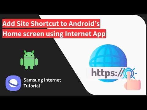 How to Add Site Shortcut to Phone&#039;s Home screen using Samsung Internet app