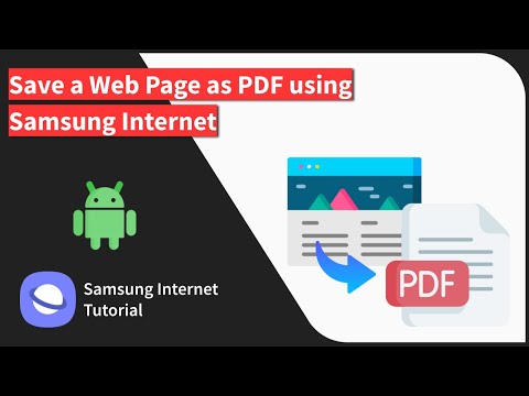 How to Save a Page as PDF using Samsung Internet browser