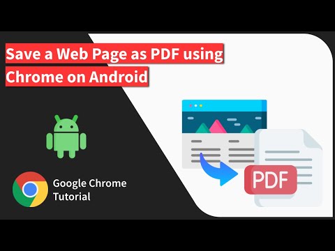 How to Save a Web Page as PDF using Chrome app on Android