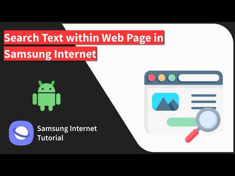 How to Search Text using Find on Page in Samsung Internet