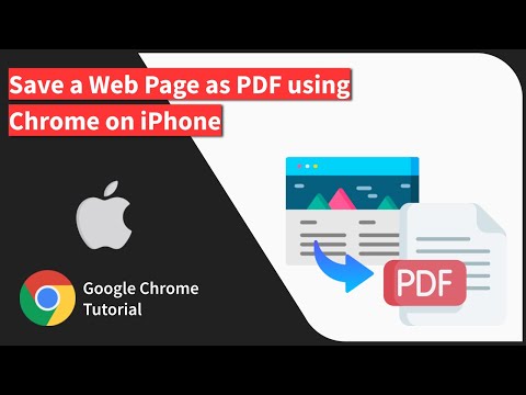 How to Save a Web Page as PDF using Chrome app on iPhone