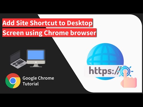 How to Add Site&#039;s Shortcut to Desktop Screen using Chrome browser