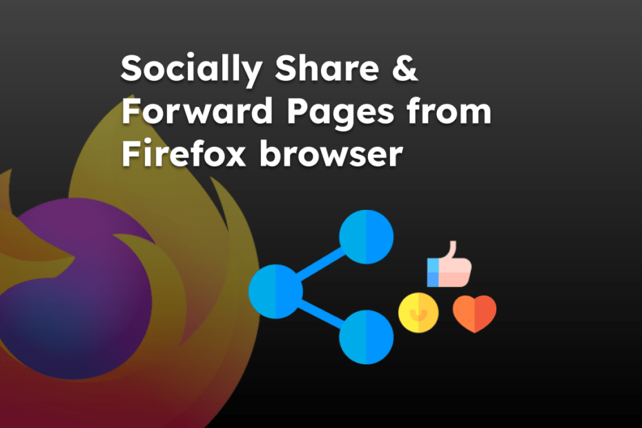 Socially Share and Forward Pages from Firefox browser