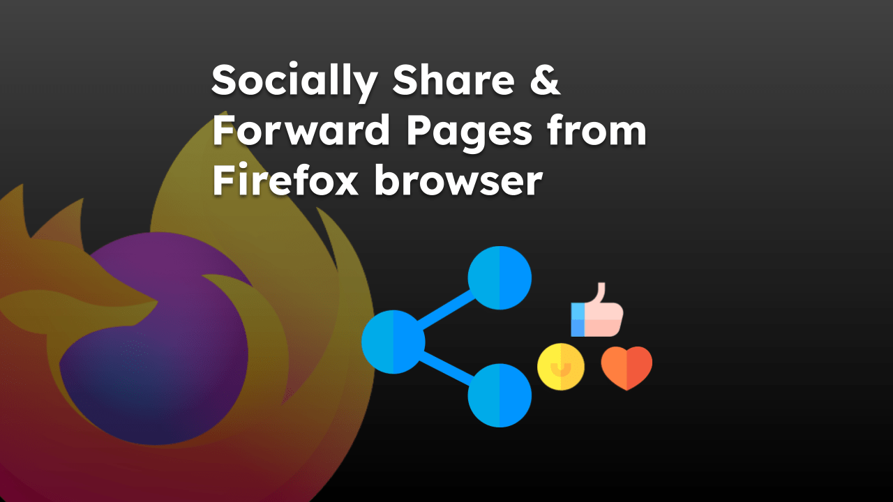 Socially Share and Forward Pages from Firefox browser