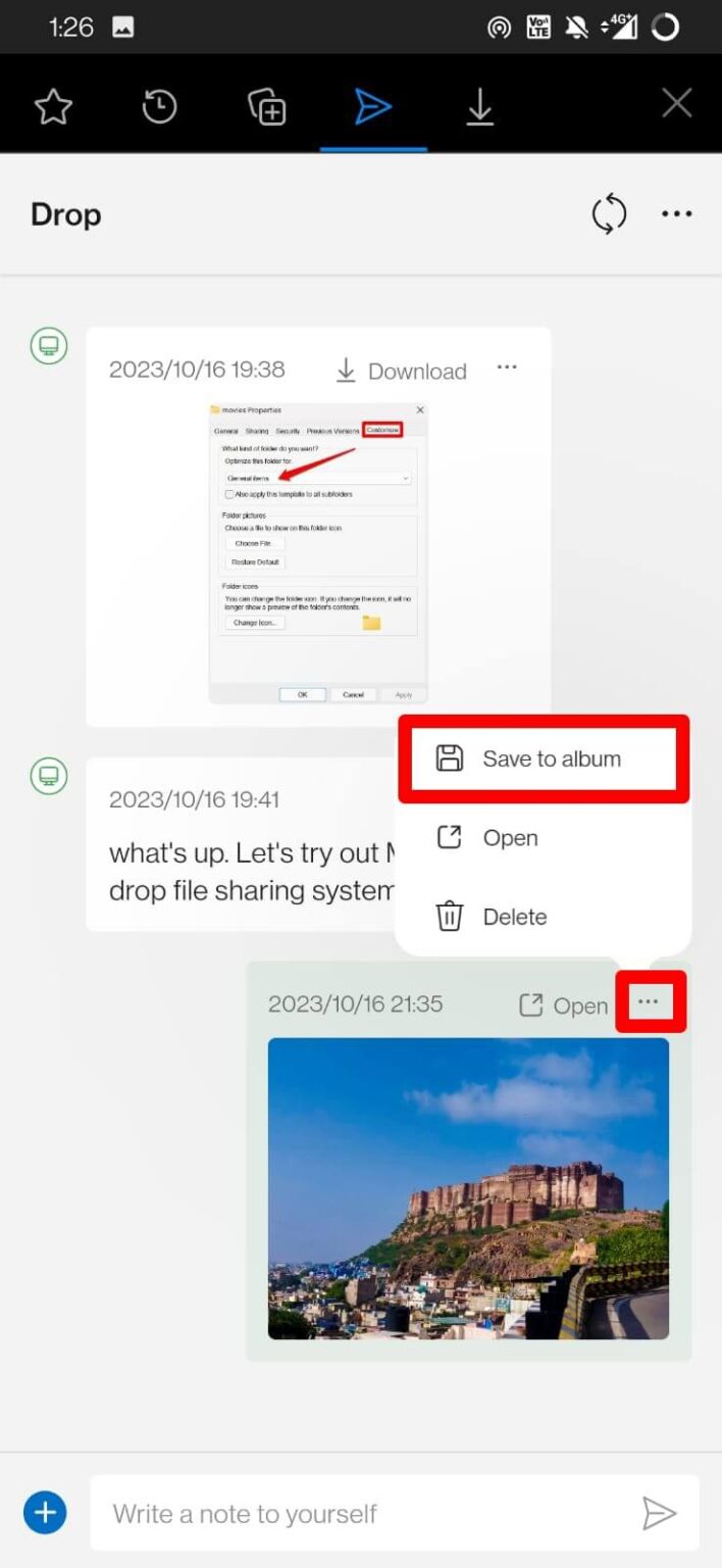 How to Use Microsoft Edge Drop to Share Files and images