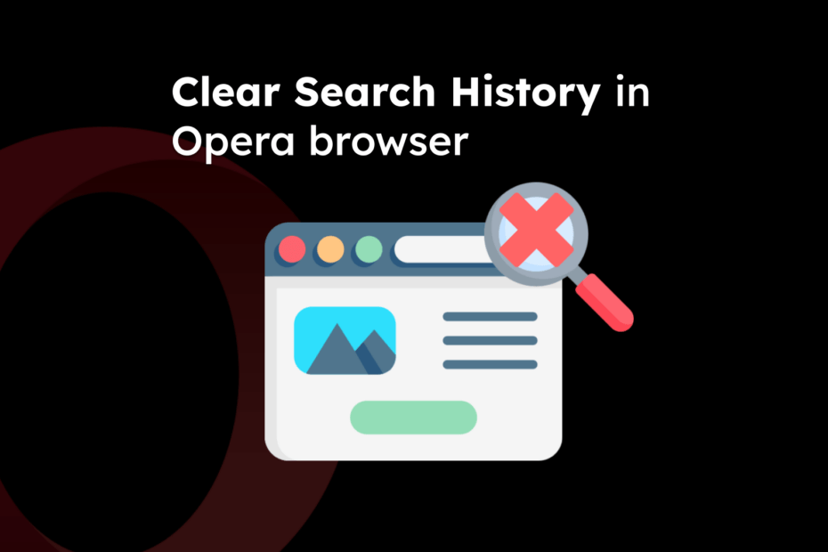 Clear Search History in Opera browser