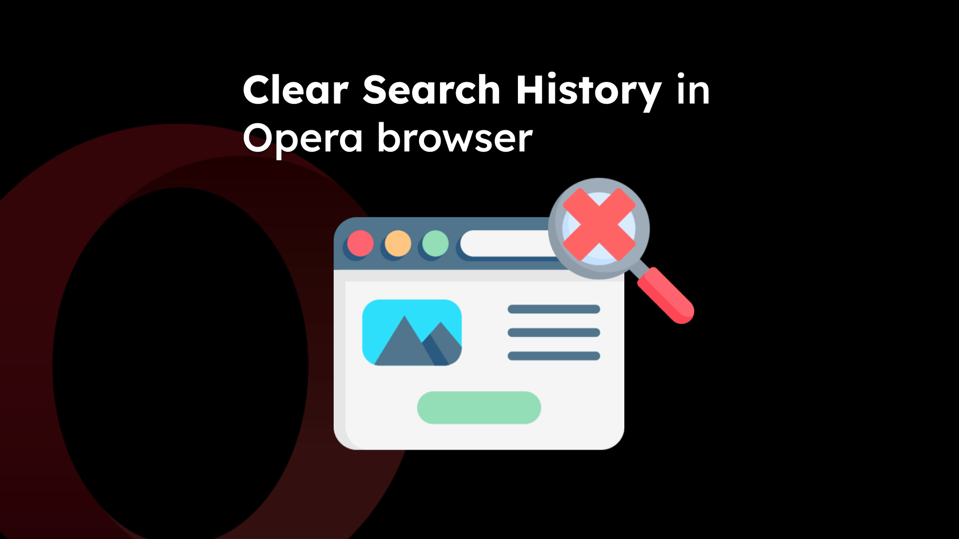 Clear Search History in Opera browser