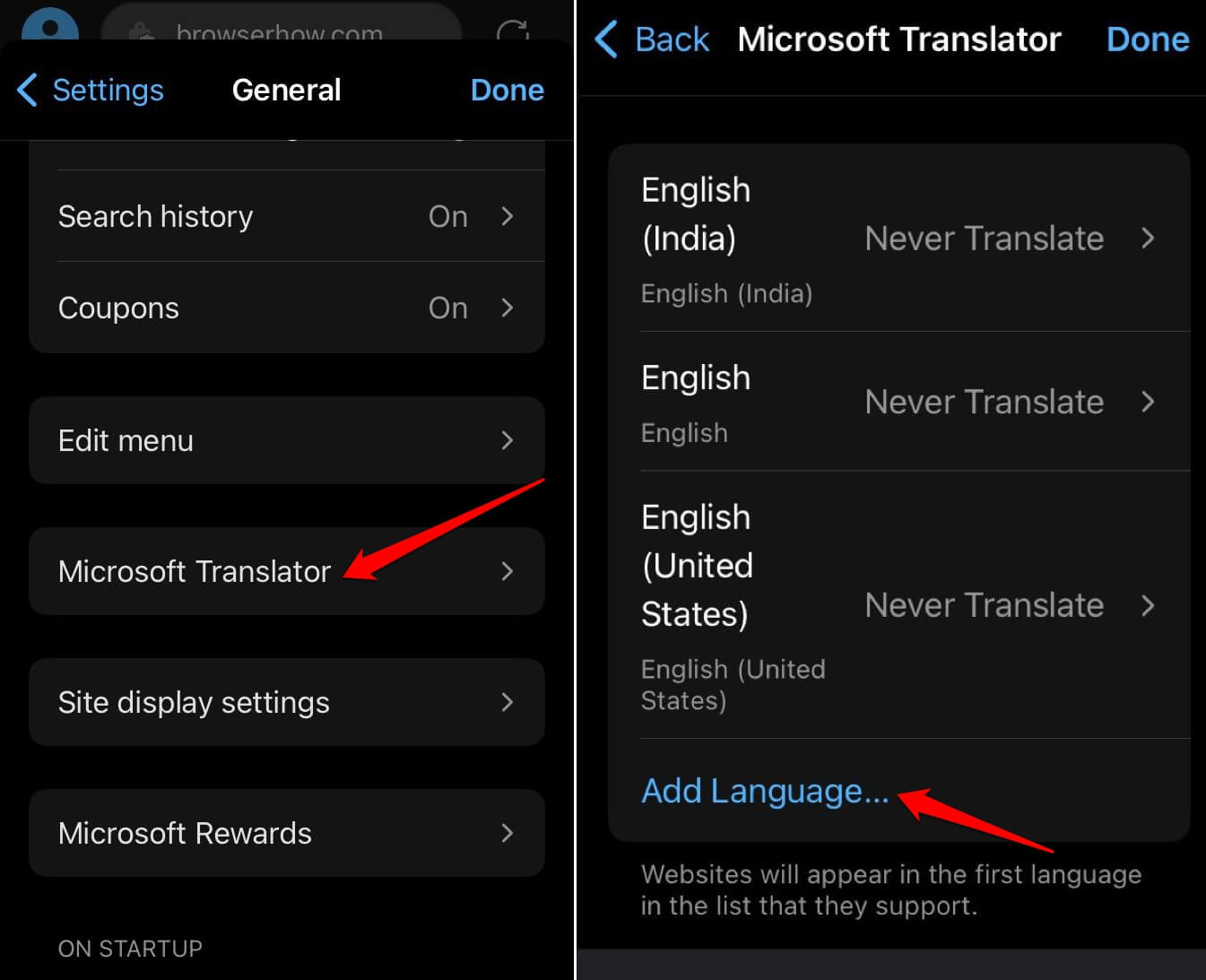 add language for translation on Edge browser