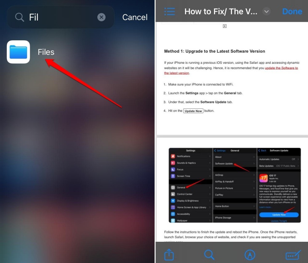 view webpages saved offline using Edge browser in iPhone