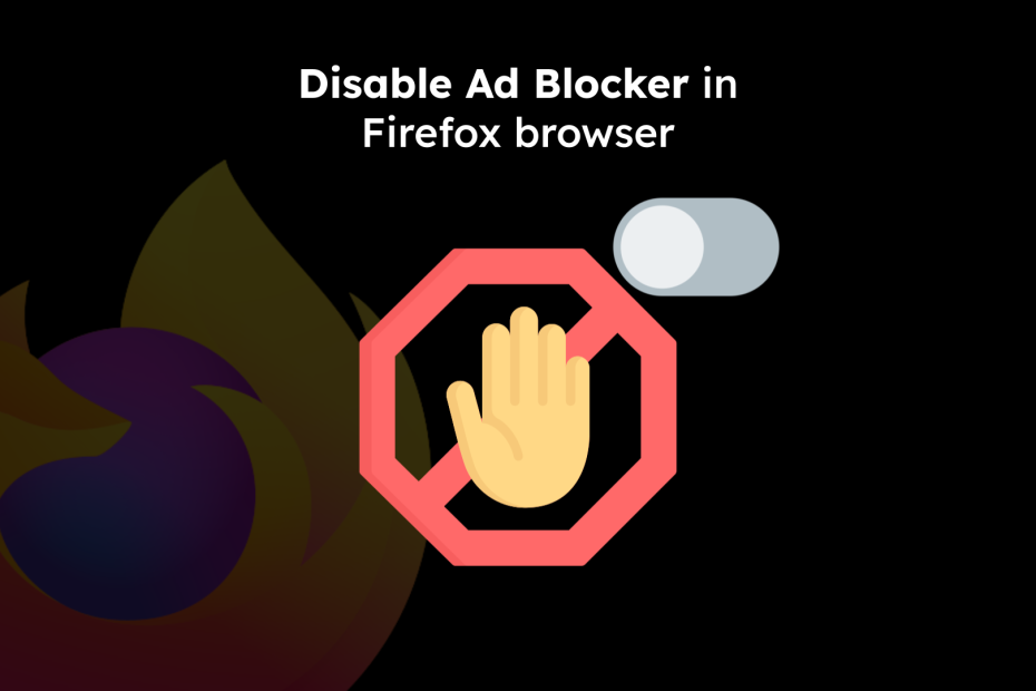 Disable Ad Blocker in Firefox browser