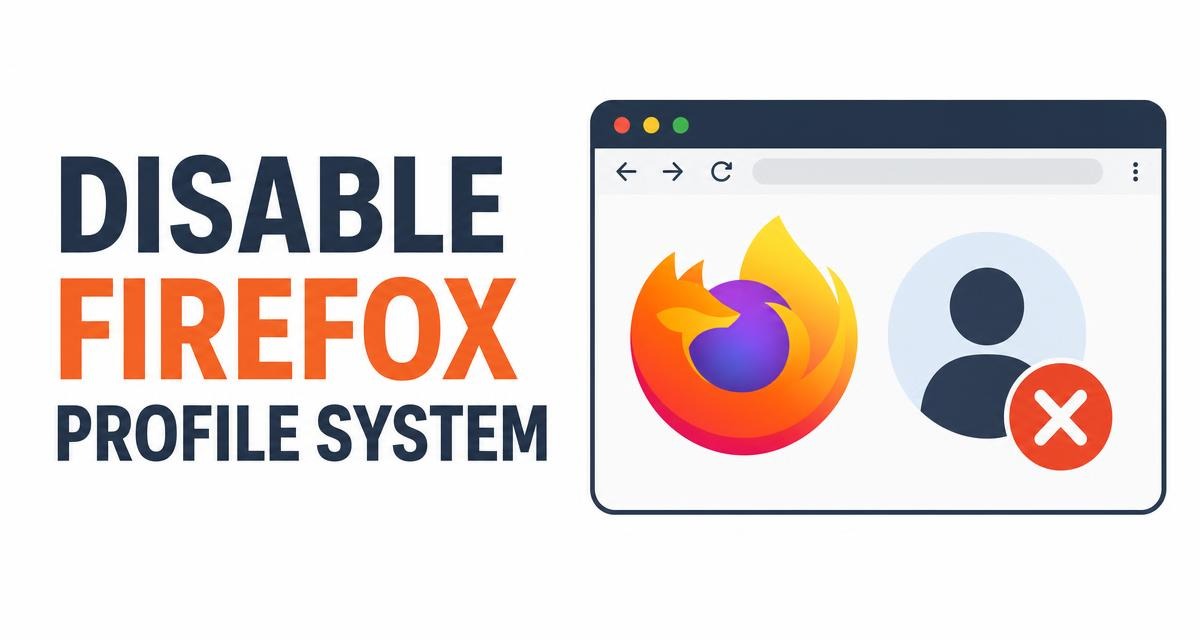 Disable the Firefox Profile System: What You Can Turn Off