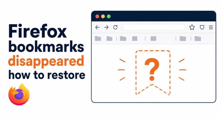 Firefox bookmarks disappeared: how to restore them