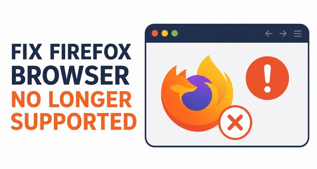 How to Fix the "Browser Version No Longer Supported" Message in Firefox