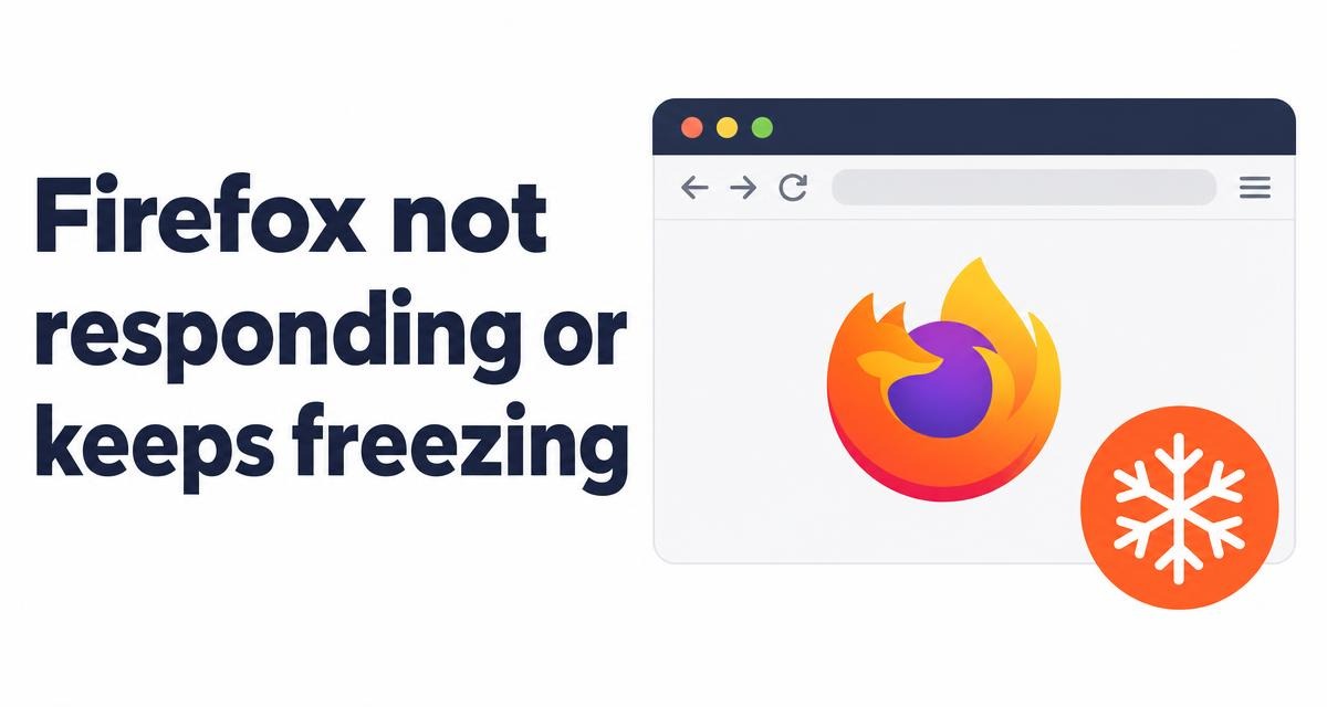 Firefox not responding or keeps freezing: how to fix
