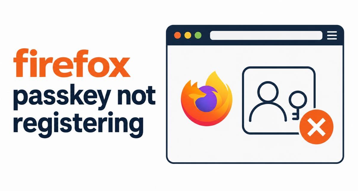 Fix Firefox Passkey Registration Not Working