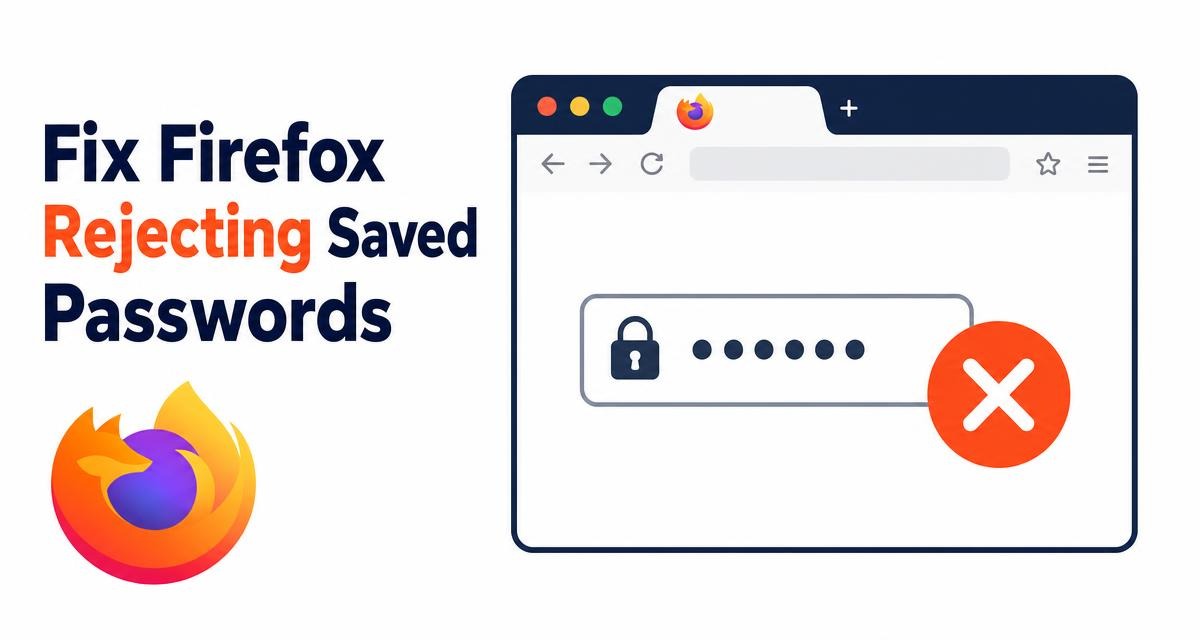 Fix Firefox Rejecting Saved Passwords on Websites