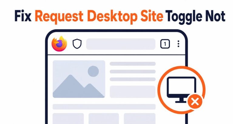 Fix Request Desktop Site Toggle Not Working in Firefox
