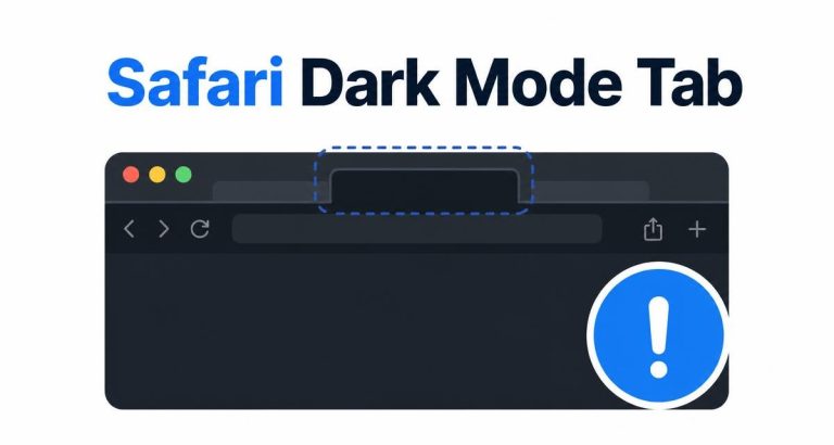 Fix Safari Active Tab Hard to See in Dark Mode