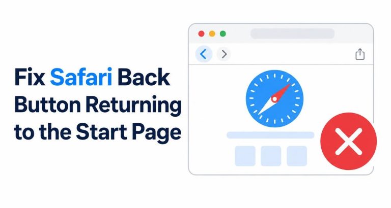 Fix Safari Back Button Returning to the Start Page on Mac