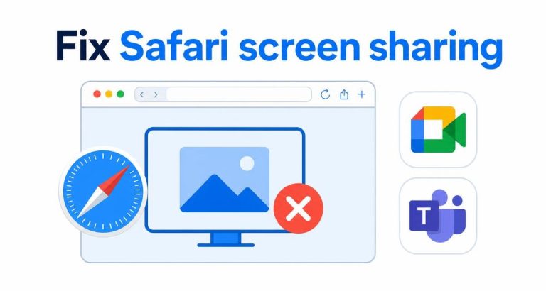 Fix Safari screen sharing on Google Meet and Microsoft Teams