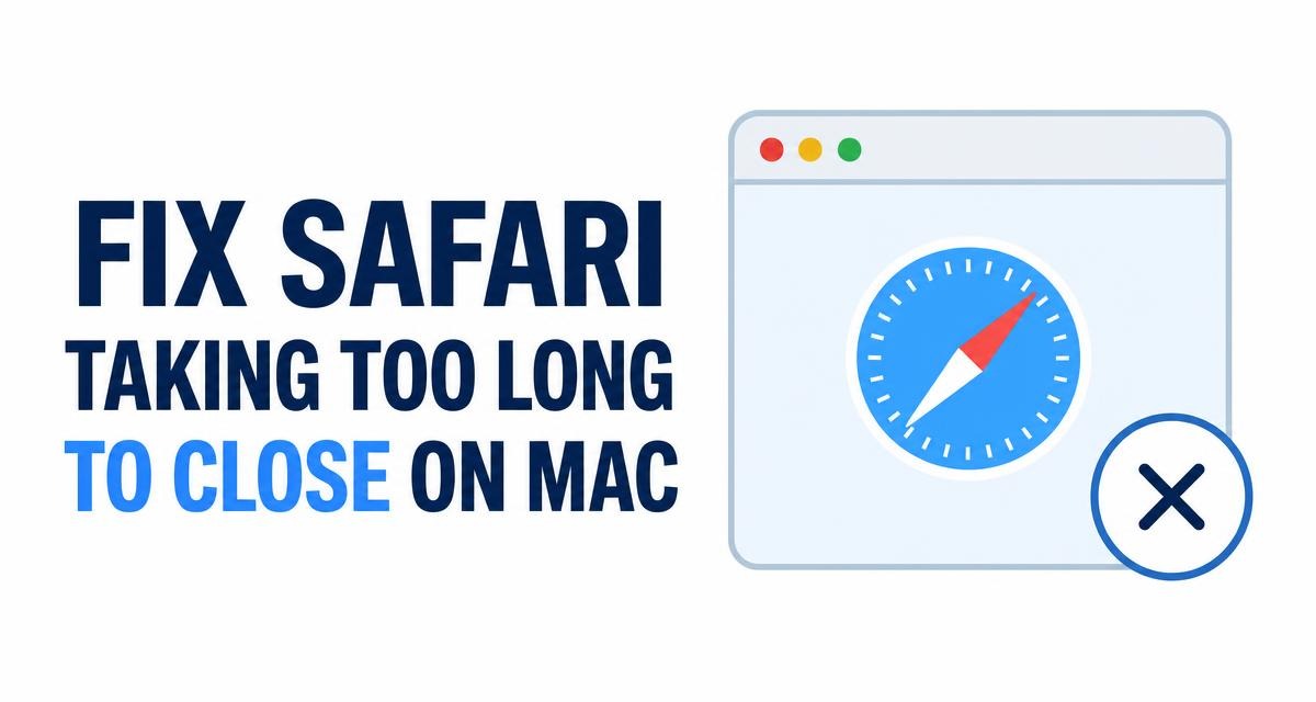 Fix Safari Taking Too Long to Close on Mac
