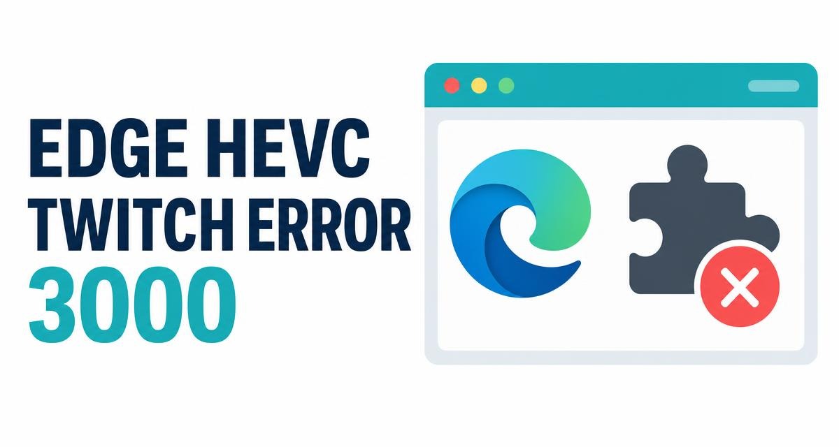 Hardware HEVC Decode Failure in Edge Dev Triggers Error 3000 on Twitch