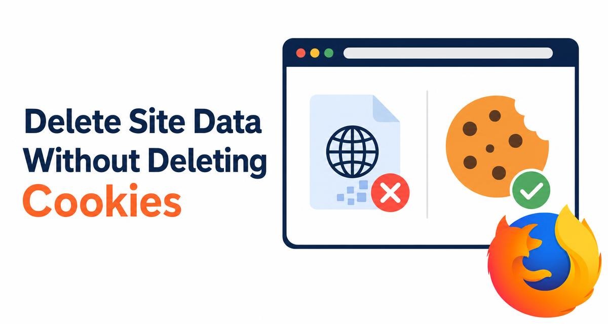 How to Delete Site Data Without Deleting Cookies in Firefox