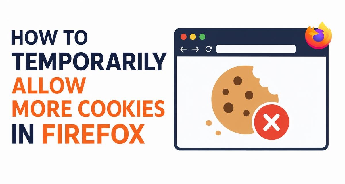 How to Temporarily Allow More Cookies in Firefox