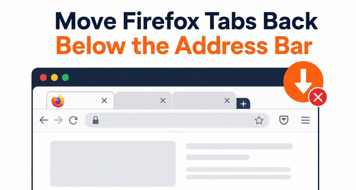Move Firefox Tabs Back Below the Address Bar