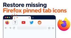 Restore missing Firefox pinned tab icons