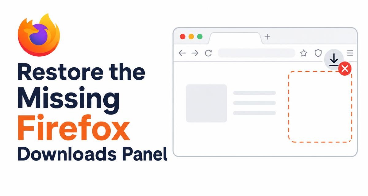 Restore the Missing Firefox Downloads Panel