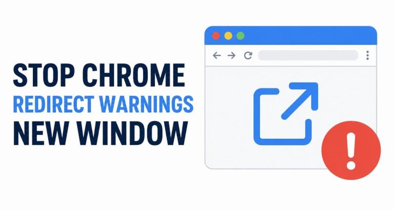 Stop Chrome Redirect Warnings When Opening Links in a New Window