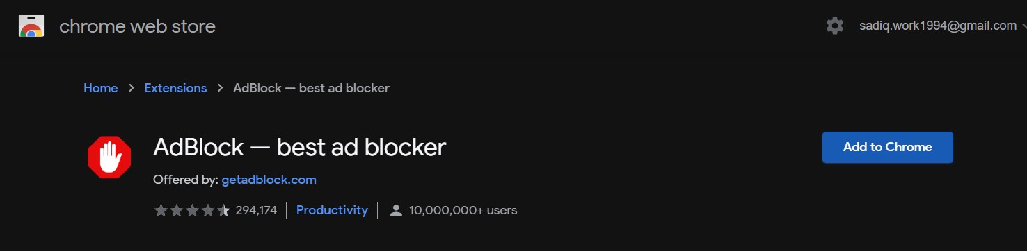AdBlock Extension Chrome Web Store