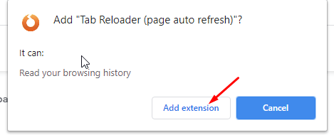 Add Extensions Tab Reloader to Chrome Browser