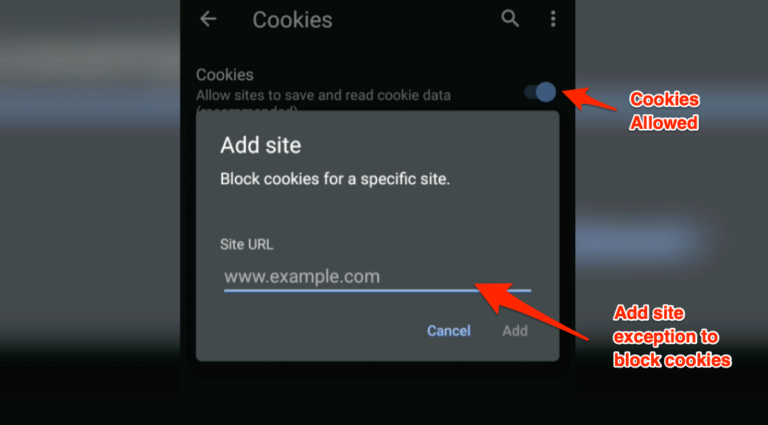 How to Enable or Disable the Cookies Setting in Chrome on Android