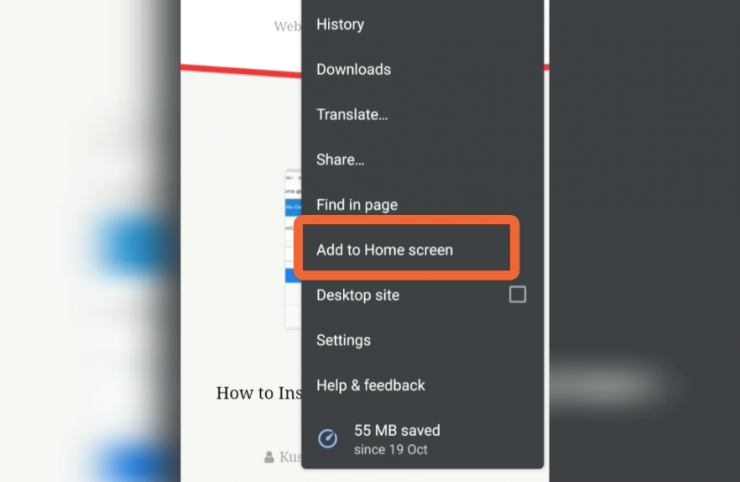 How to Add Site Shortcut on Phone Homescreen using Chrome on Android