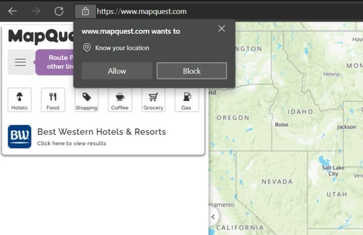 Allow Location Website How to Enable/Disable the Location Request in Edge app