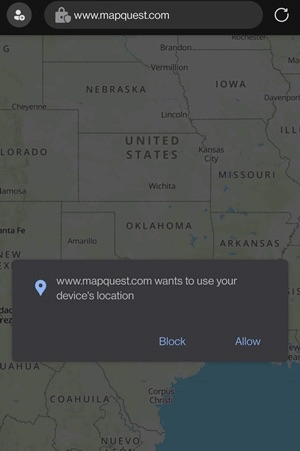 Allow or Block the Location access on Edge Android browser