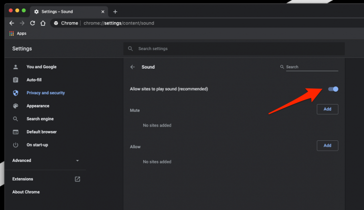 How To Enable Or Disable Sound Permission In Chrome On The Computer
