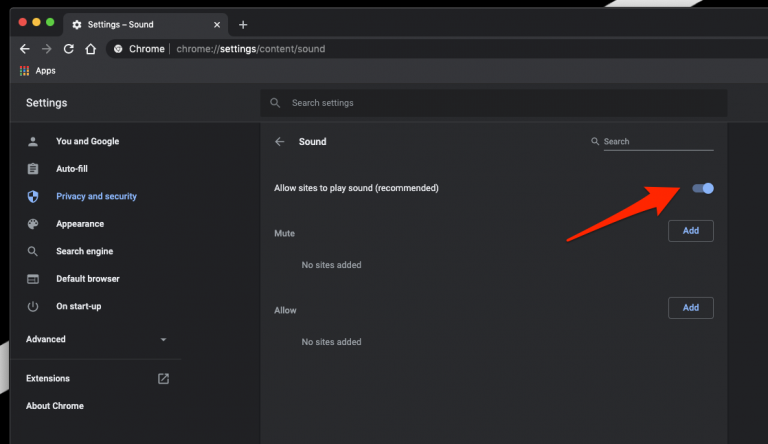 How to Enable or Disable Sound Permission in Chrome on the Computer