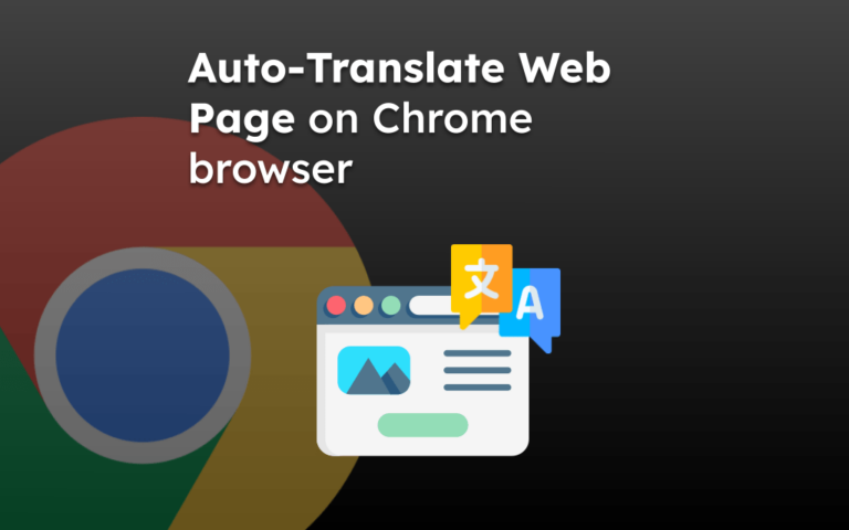 Auto-Translate Web Page on Chrome browser