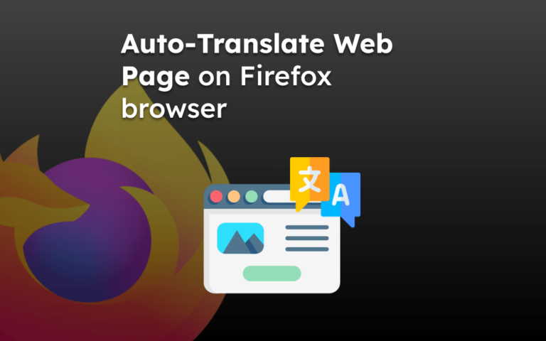 auto translate web page firefox