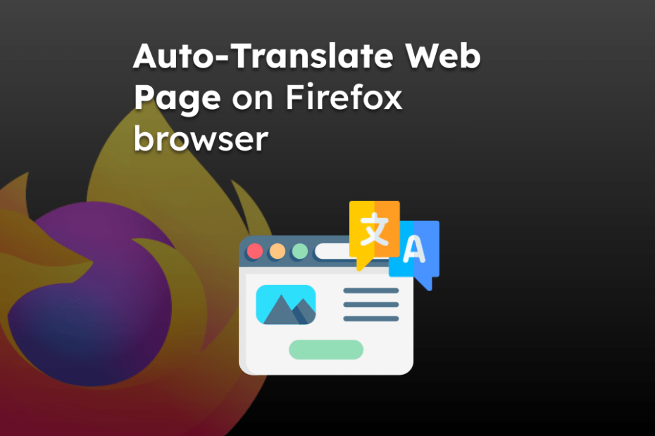 Auto-Translate Web Page on Firefox browser