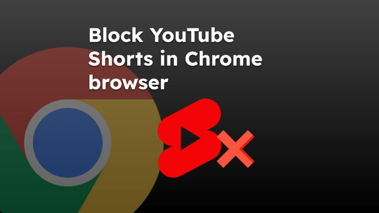 Block YouTube Shorts in Chrome browser