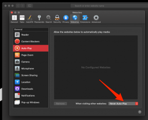 How to Enable or Disable the Sound and Media Autoplay in Safari on Mac