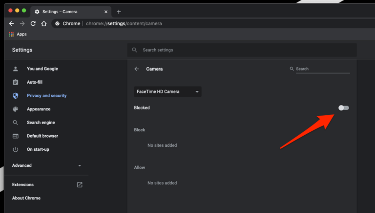 How to Manage Camera & Microphone Permission to Sites in Chrome app