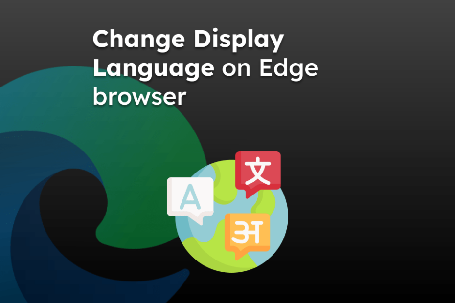 Change Display Language on Edge browser
