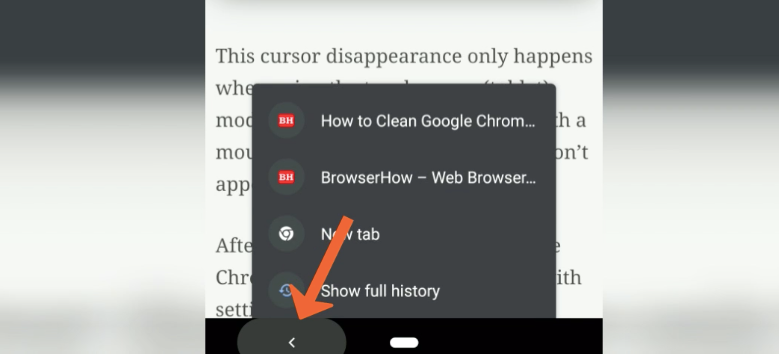 How To Navigate Forward And Backward In Chrome Android