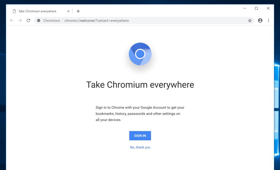 Chromium Browser on Windows PC