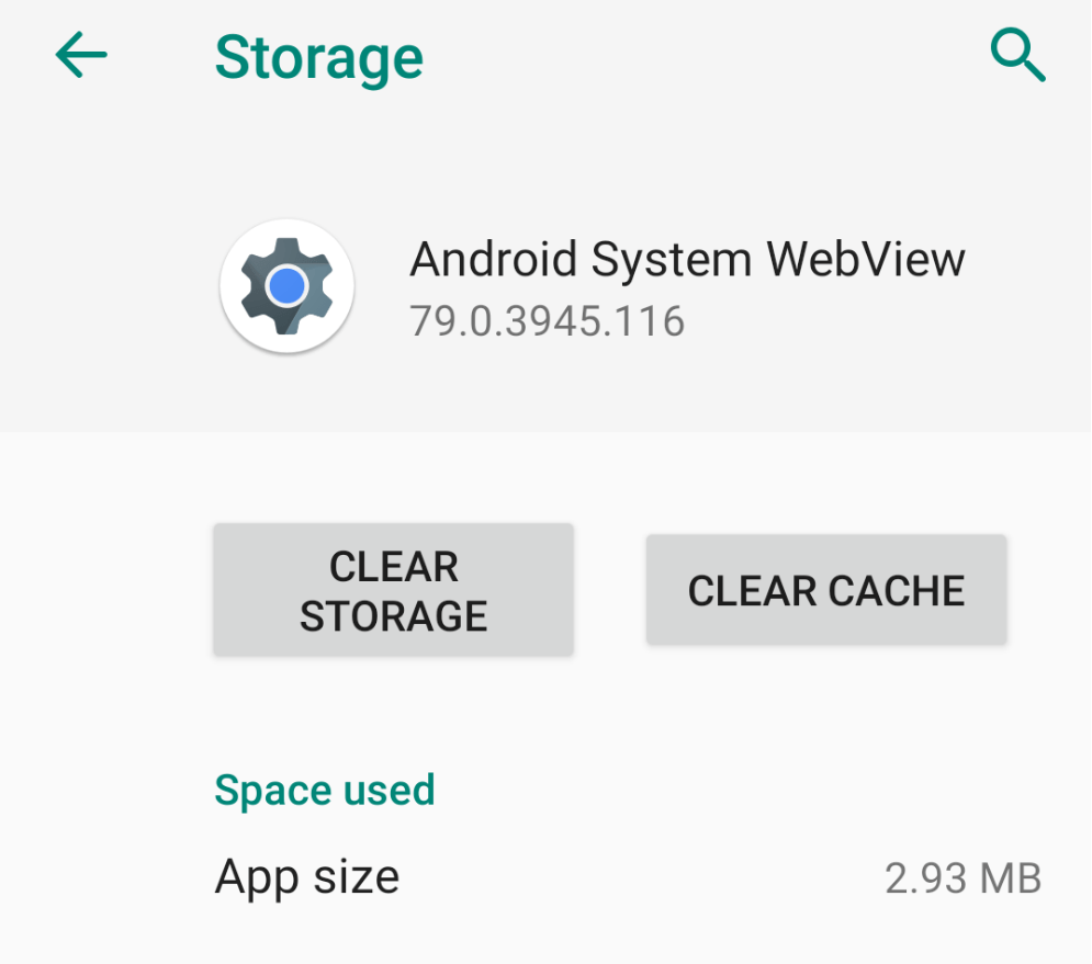 Clear Cache and Clear Storage from Android System WebView
